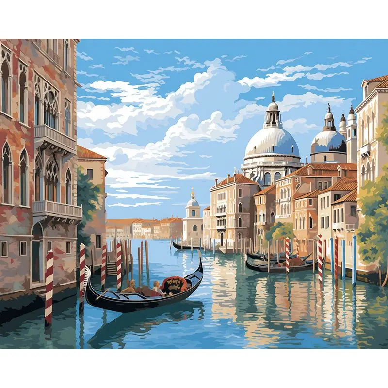 Paint-by-Number Landscape Canvas Kit for Adults — DIY Acrylic Painting Set with Brushes, Paints & Hangers, Multiple Sizes (40×50 cm / 15.7×19.7 in; 50×65 cm / 19.7×25.6 in; 60×75 cm / 23.6×29.5 in)