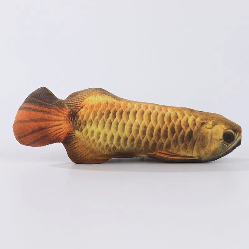 Plush Fish Cat Toy with Catnip - Durable Bite-Resistant Interactive Stuffed Toy for Cats