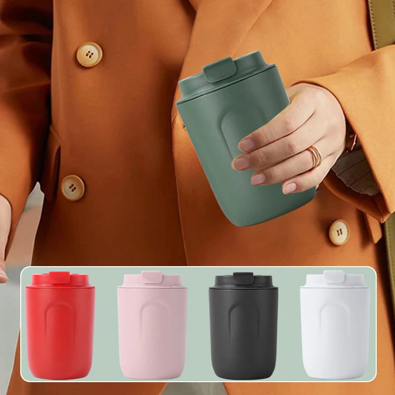 Mini Insulated Thermos Bottle 220ml (7.4oz) Stainless Steel Vacuum Flask – Leakproof Double-Wall Travel Coffee Mug