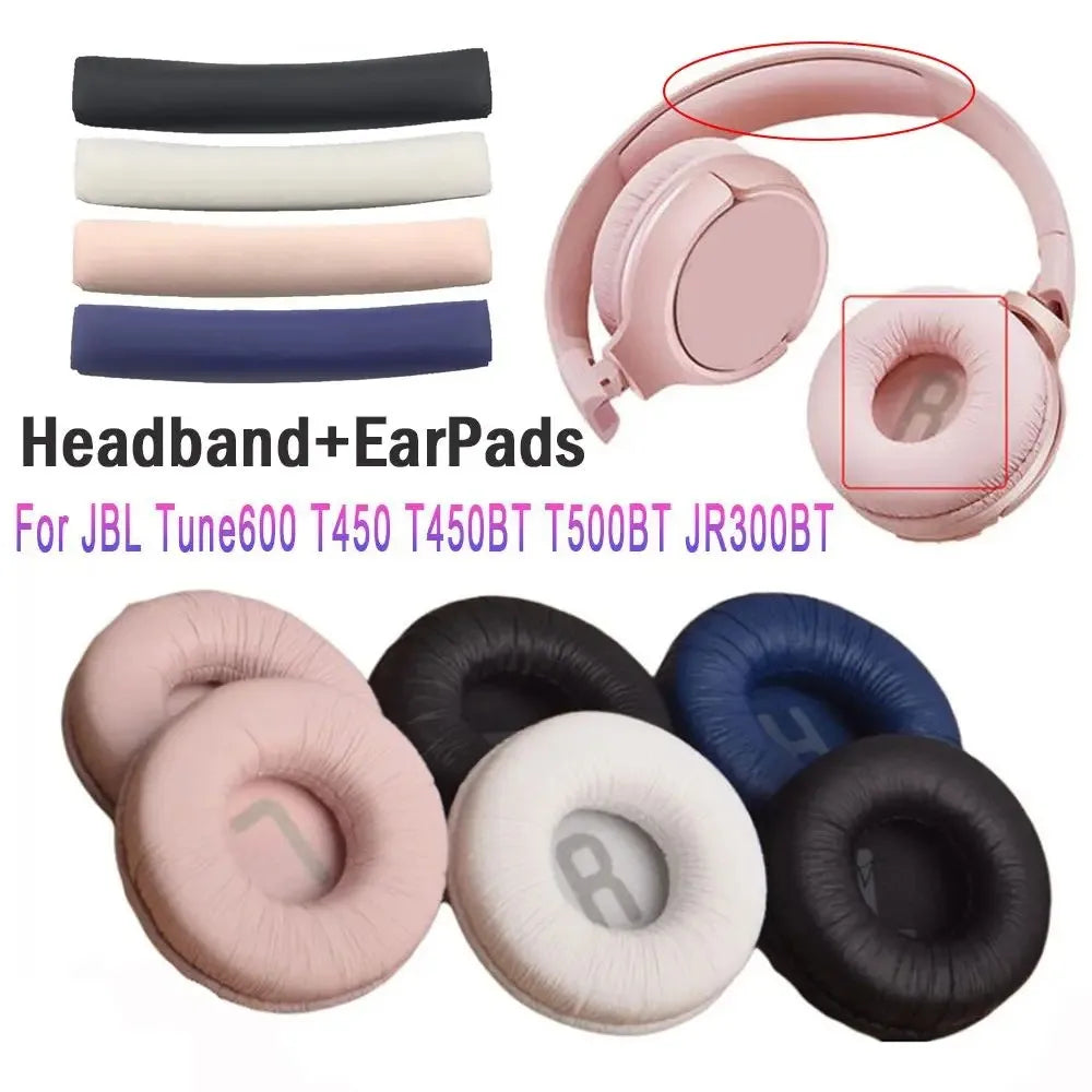 70mm (2.76in) Replacement Foam Ear Pads – Soft Protein Leather Headphone Cushions, 1 Pair (Headband Option)