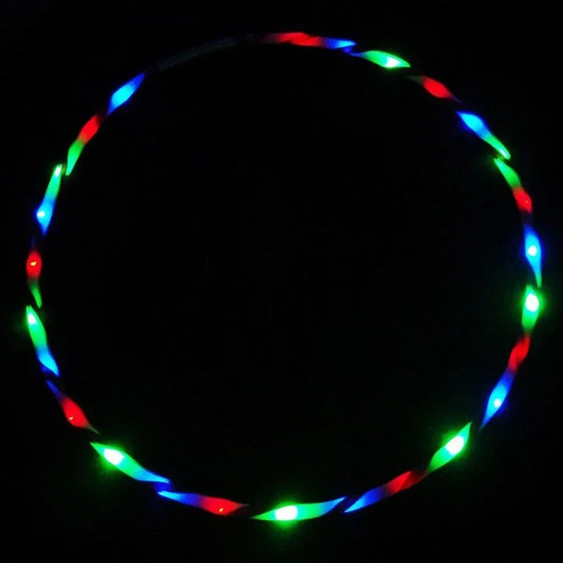 LED Luminous Hula Hoop – Colorful Fitness & Weight Loss Sports Hoops (60/70/80/90 cm | 23.6/27.6/31.5/35.4 in) – Home Gym, Yoga & Kids