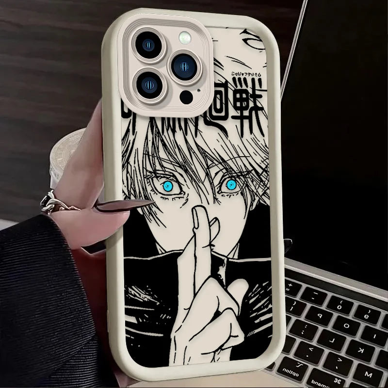 Jujutsu Kaisen Anime Soft TPU Phone Case – Shockproof Anti-Scratch Cover Compatible with Edge 70, Edge 60/50 Series, G86/G85/G84/G75/G60/G56/G54/G35/G34/G32/G24/G15/G14/G05, E13/E14/E22/E32/E40, G Play 5G