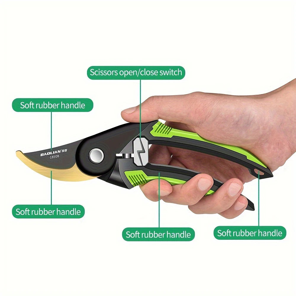 Heavy-Duty Pruning Shears – Ergonomic Non-Slip Garden Pruners, Sharp Durable Hand Shears