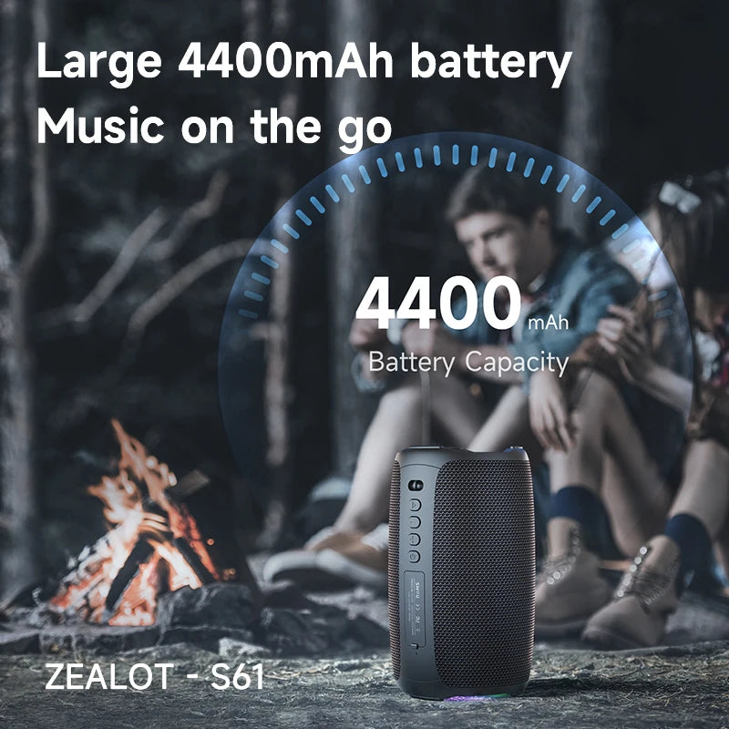 Portable Bluetooth Speaker 20W — IPX6 Waterproof, Bluetooth 5.2, 12H Battery, Outdoor Bass