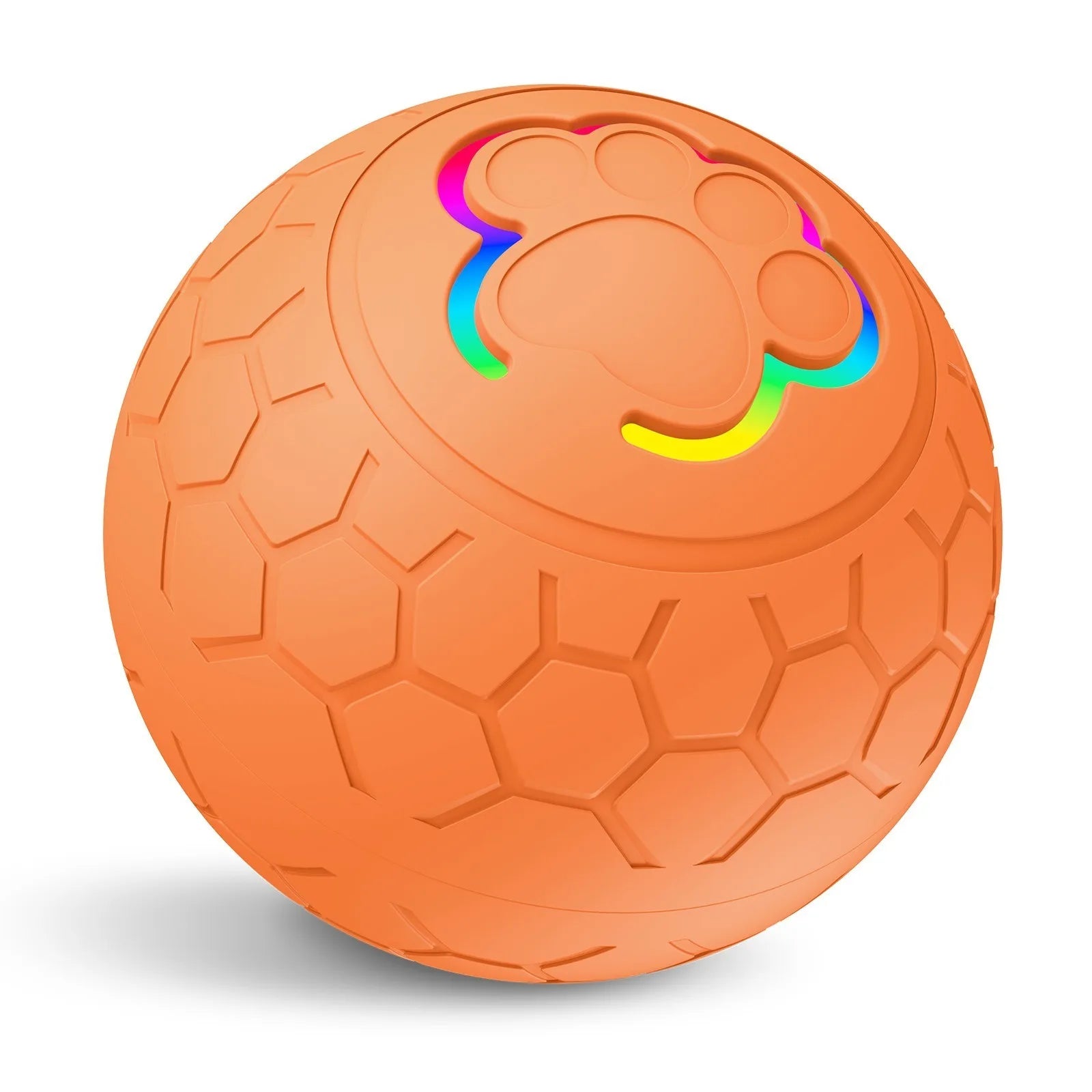Interactive Rechargeable Pet Toy Ball – Automatic Bouncing & Rolling with RGB LED Lights for Dogs & Cats