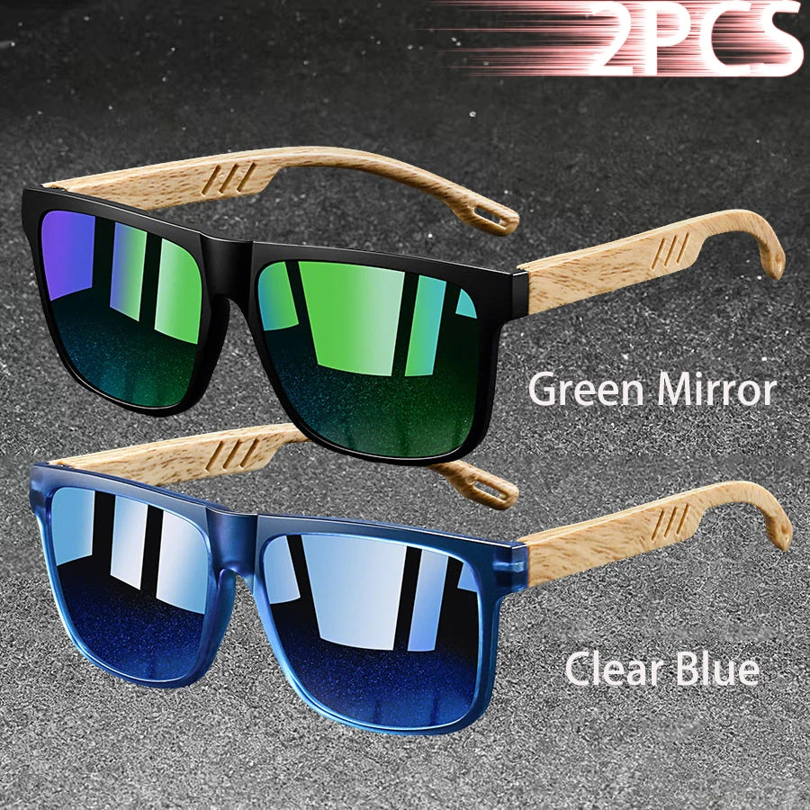Unisex Square Mirror Sunglasses UV400 Polycarbonate Frame – Classic Fashion Eyewear