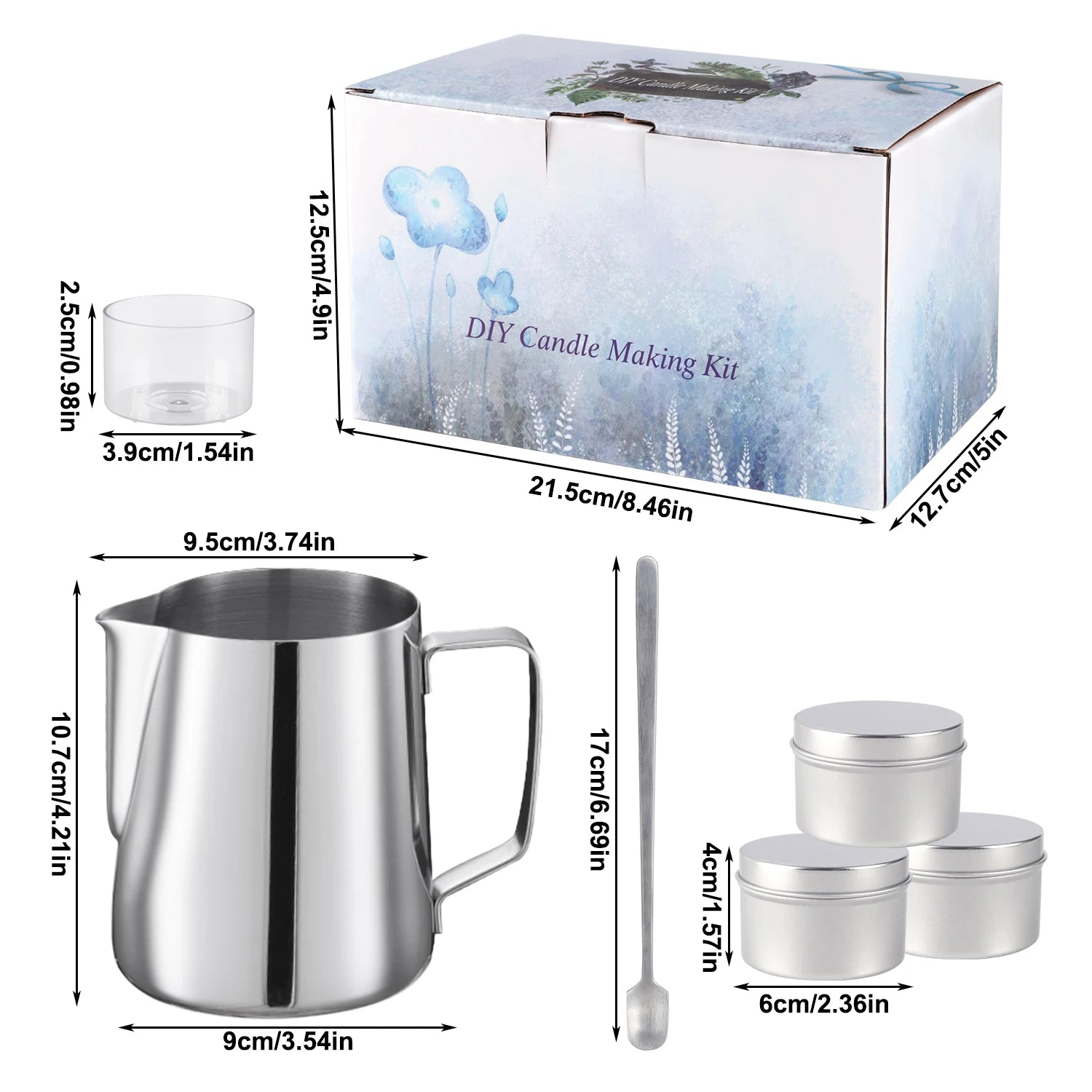 DIY Candle Making Kit with Soy Wax & Essential Oils – Aromatherapy Candle Supplies for Beginners, Gift Set