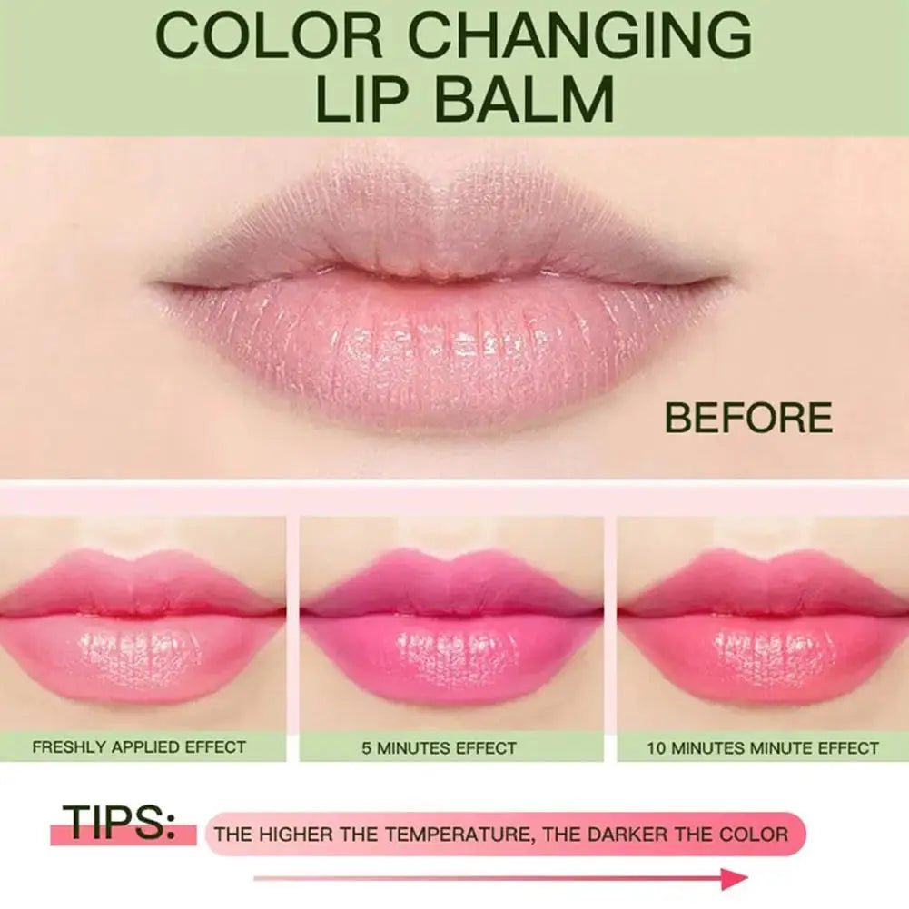Aloe Vera Color-Changing Lip Balm — Long-Lasting Moisturizing, Temperature-Activated Fade-Resistant Tint