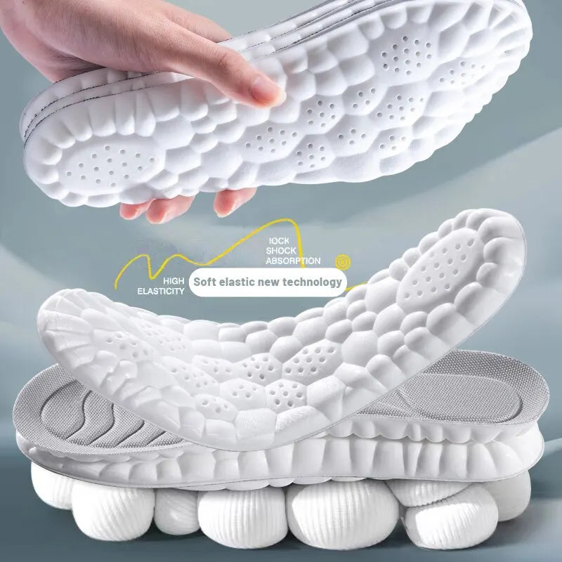 5D PU Sports Insoles – Breathable Shock-Absorbent Arch Support Orthopedic Inserts, Cut-to-Fit (Fits EU35–46 / 225–280 mm | 8.9–11.0 in)
