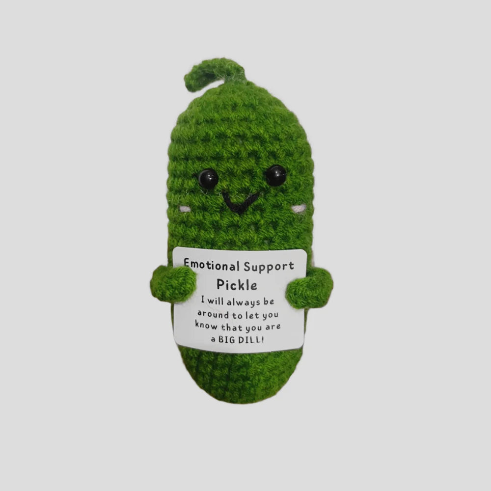 Handmade Mini Crochet Potato Plush Doll – Wool Knit Pocket Hug with Greeting Card, Funny Christmas & Holiday Home Decor Gift