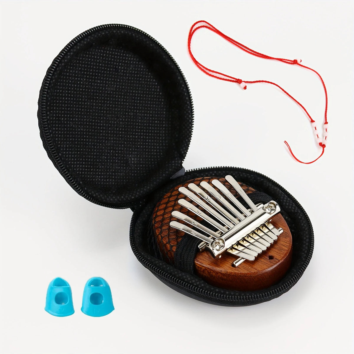 8-Key Mini Kalimba Thumb Piano Pendant Portable Thumb Piano Necklace Musical Gift