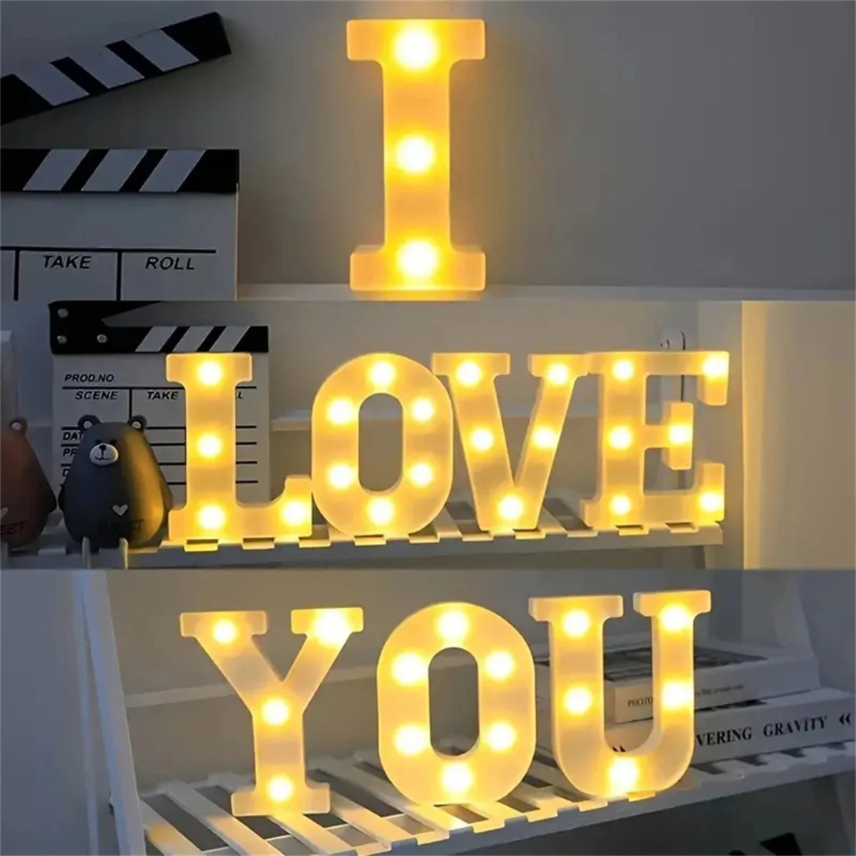 16cm (6.3 in) LED Marquee Letter & Number Light - Battery-Operated Night Lamp for Home, Wedding, Bar & Party Decor