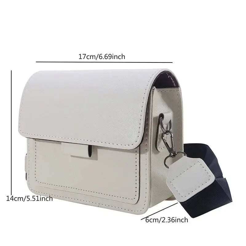 PU Leather Small Flap Crossbody Bag for Women - Travel Handle Shoulder Messenger Handbag