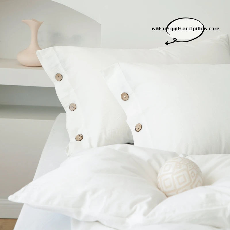 3-Piece 100% Cotton 400TC Twill Duvet Cover Set with 2 Pillowcases – Solid 220×240 cm (86.6×94.5 in)