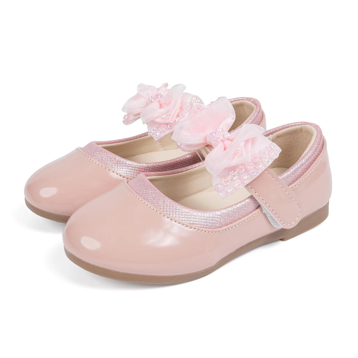 Girls Mary Jane Flats Non-Slip PU Leather All-Season Shoes Ages 3-12 3 Colors