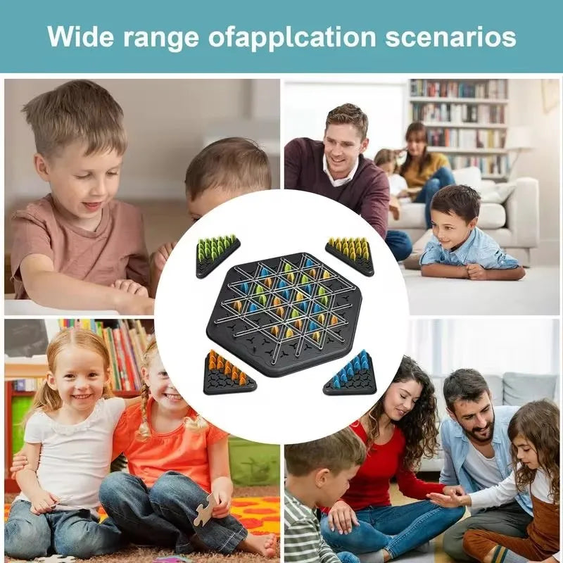 Triangle Chess Duel Strategy Board Game — Family Logic Tabletop Game for Kids & Adults