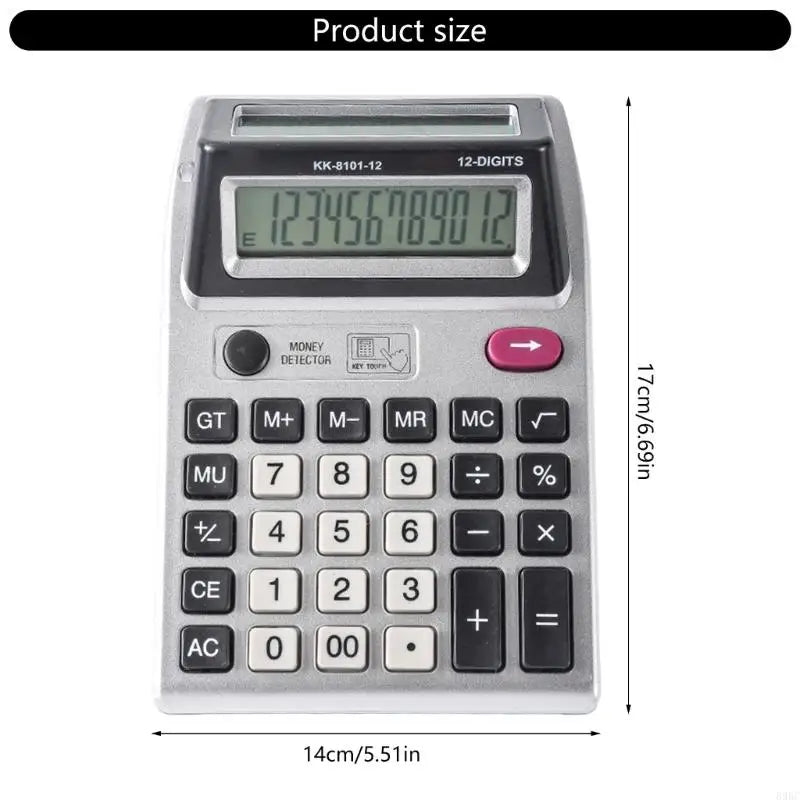12-Digit Dual-Display Desktop Calculator – Double-Sided Front & Back Screen, Large Keys for Accounting & Office Use