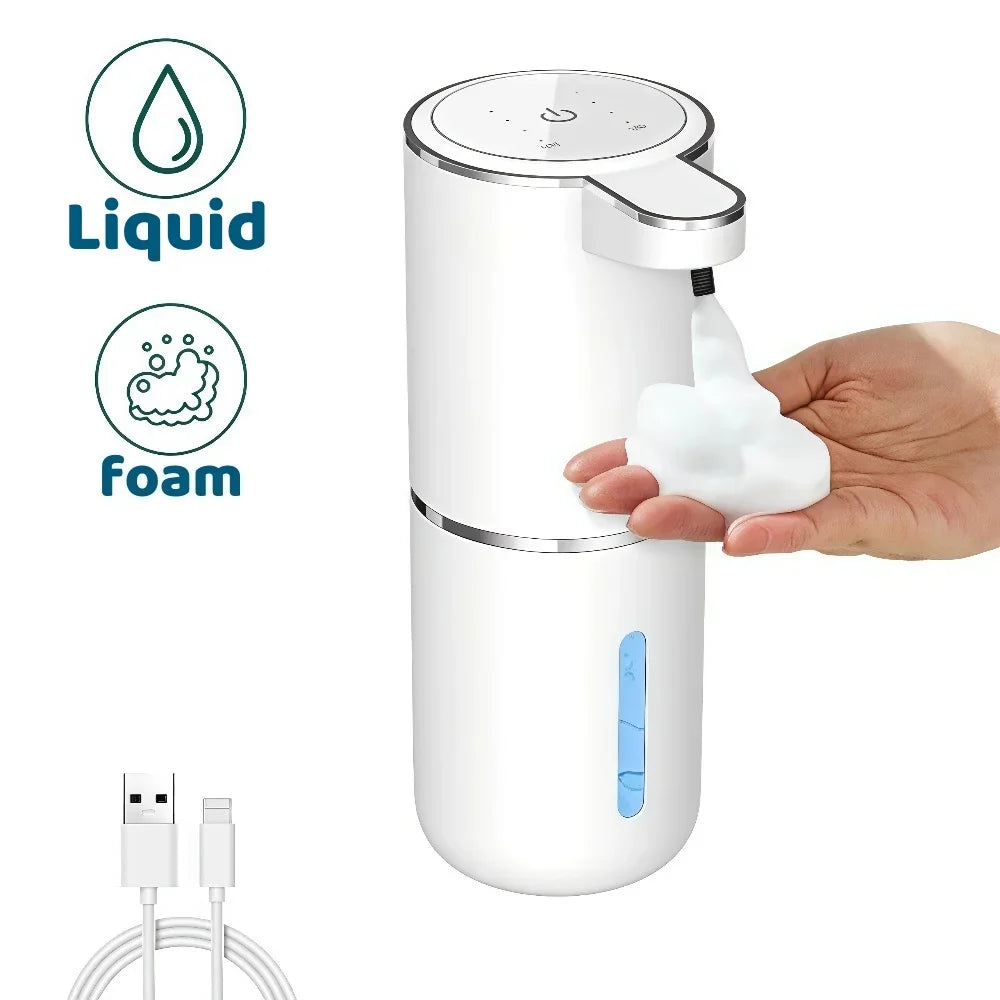 Automatic Foam Soap Dispenser Touchless Infrared Sensor USB Rechargeable — Hands-Free for Bathroom & Kitchen