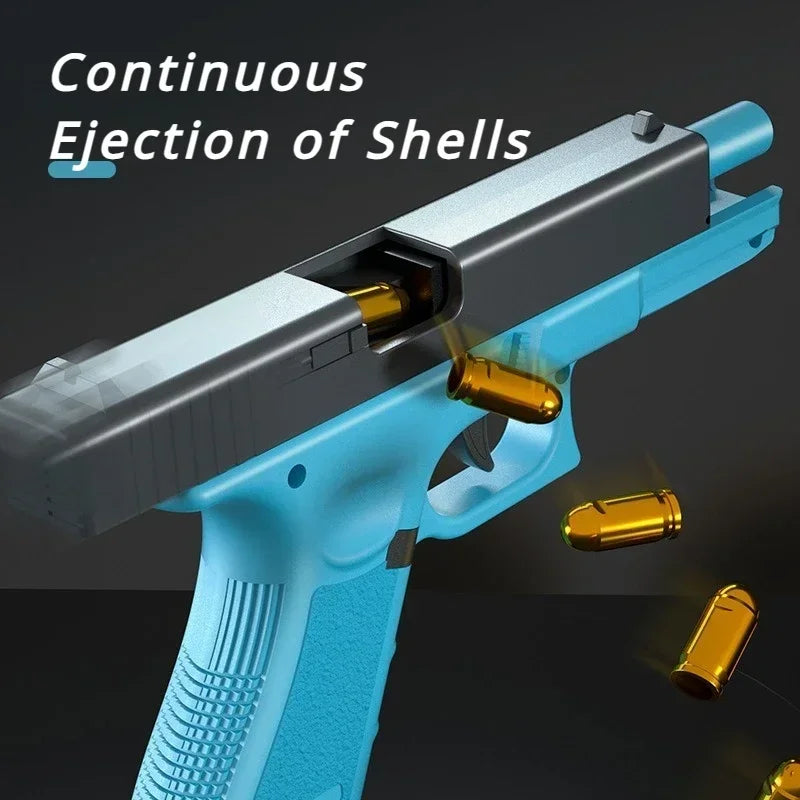 Automatic Shell Ejection Toy Pistol Blaster - Realistic CS Game Prop for Kids & Adults