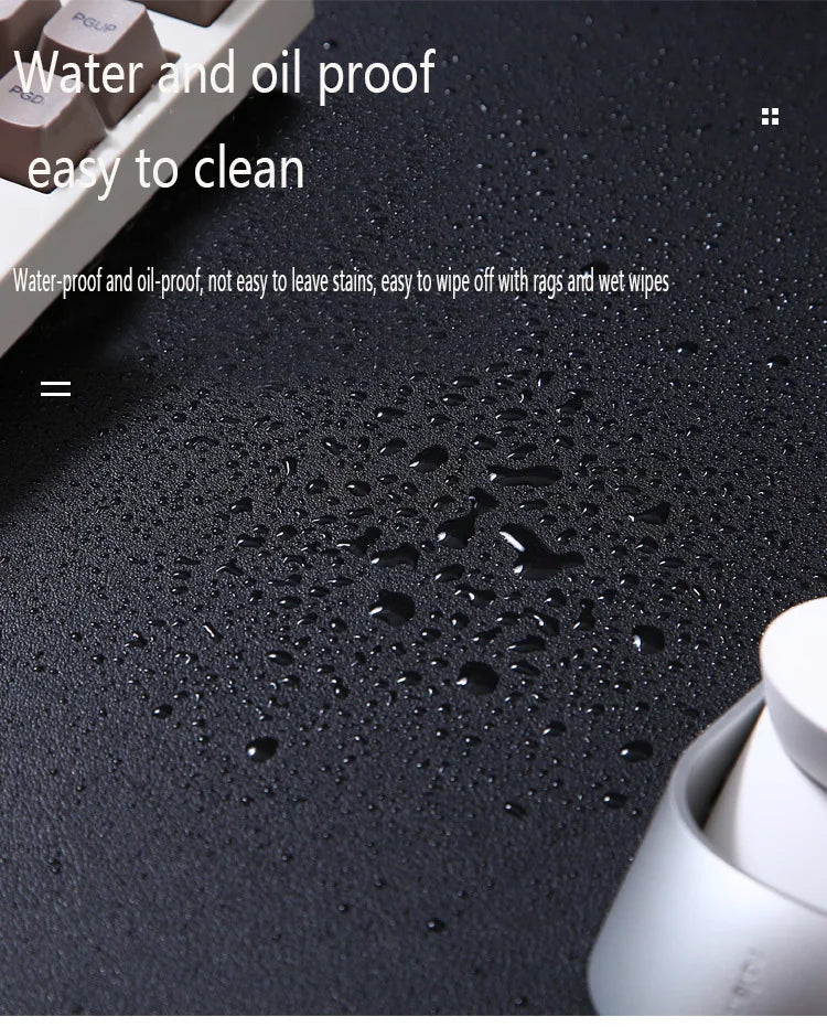 White XXL Gaming Mouse Pad Large Waterproof Non-Slip PU Suede Desk Mat for Keyboard & Mouse