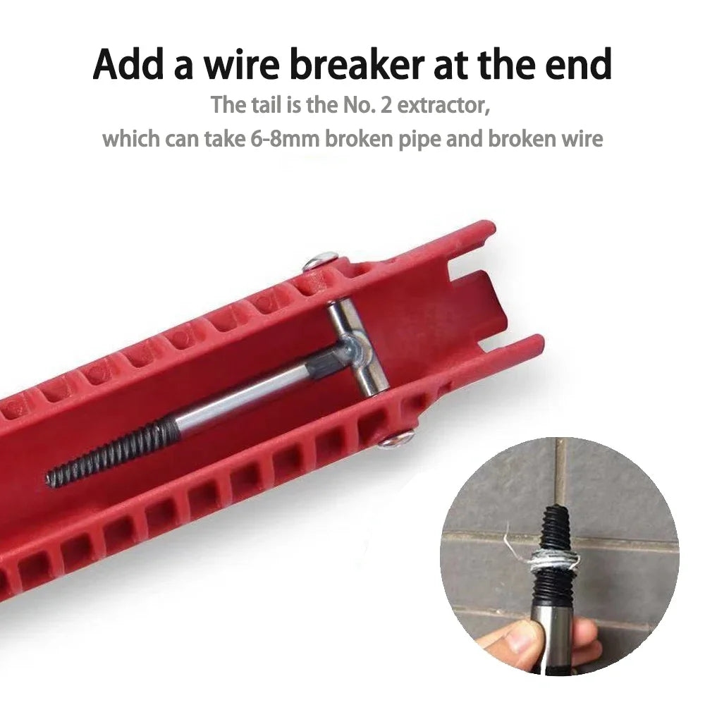 14-in-1 Faucet Wrench Set, Double-Head Sink Spanner & Ratchet Tool for Faucet and Strainer Plumbing Repair