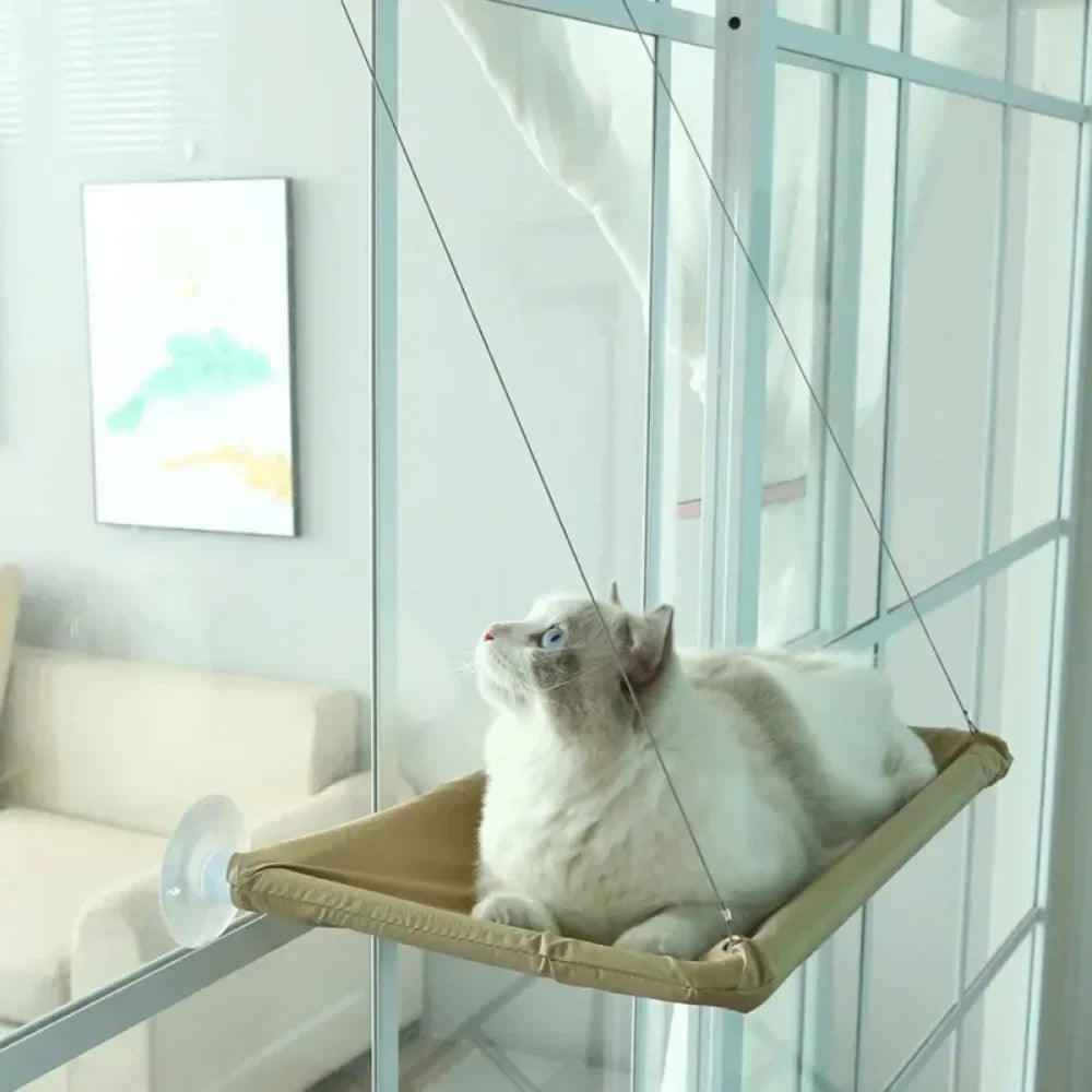 Window Cat Hammock Suction Hanging Bed with Washable Cover 55 x 35 cm (21.7 x 13.8 in) Holds 20 kg / 44 lb
