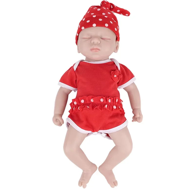Full Silicone Reborn Baby Doll 14-15 Inch (35-38 cm) Realistic Newborn Lifelike Painted Collectible Gift