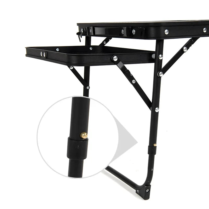 Folding Mesh Patio Table – Portable Aluminum Alloy Lightweight Extension Table for Camping & BBQ