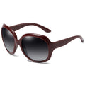 Polarized Oversized Round Sunglasses for Women - UV400 Gradient Lens, Large Plastic Frame