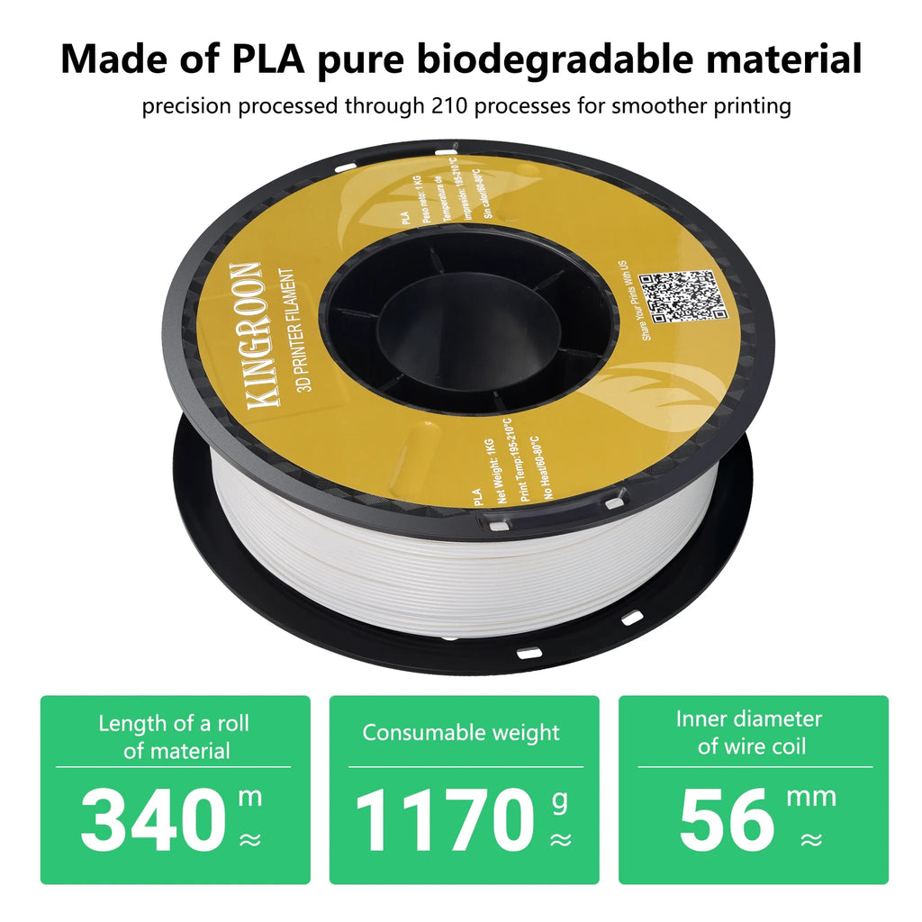 10kg (22lb) Multicolor PLA Filament – 10 × 1kg (2.2lb) Spools, 1.75mm for FDM 3D Printing