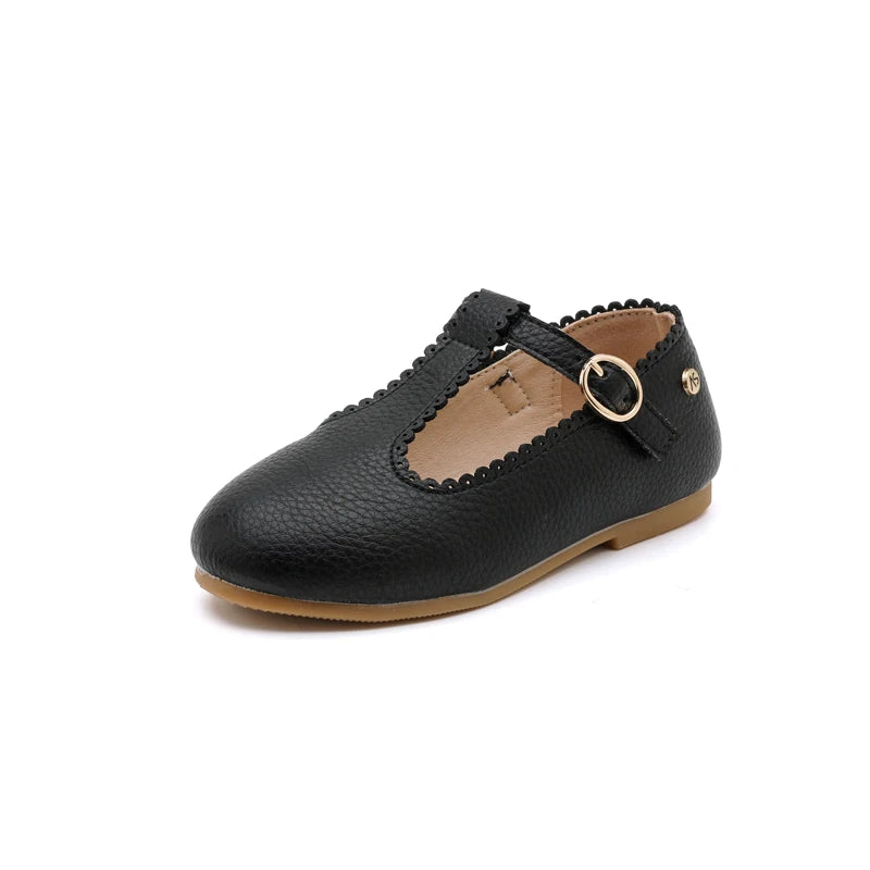 Kids Leather Mary Jane Shoes – Toddler Girls & Boys Slip-On Princess Flats, Oxford School Shoes, Sizes 21–37 (13–22.5 cm / 5.12–8.86 in)