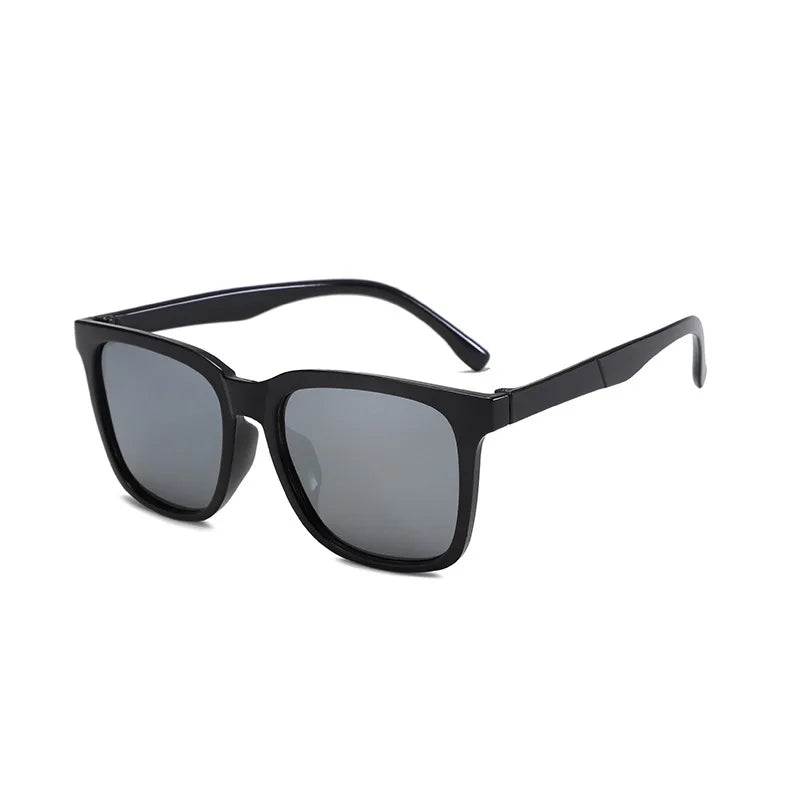 Retro Korean Square Sunglasses UV400 Mirror Lens - Driving & Outdoor (Unisex)