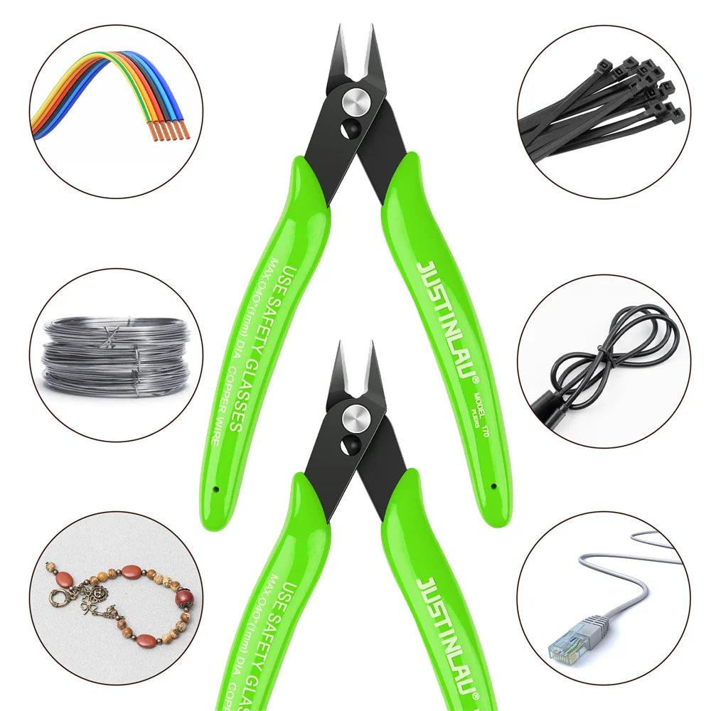 Mini Flush Cutters 1-Pack 125mm (4.9in) Carbon Steel Side-Cutting Pliers for Electronics, Jewelry & Model Making