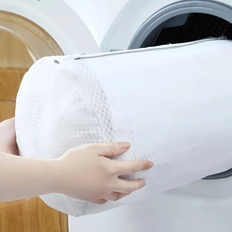 360° Mesh Shoe Washing Bag with Zipper — Reusable Protective Laundry Bag for Sneakers & Sports Shoes