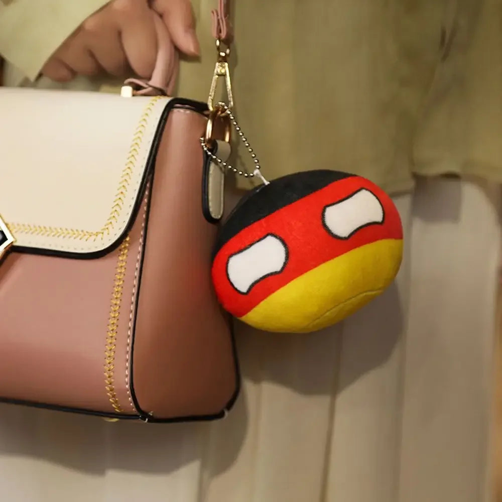 Polandball Countryball Plush Keychain 10 cm (3.9 in) 70 Designs Country Ball Pendant Stuffed Toy for Kids