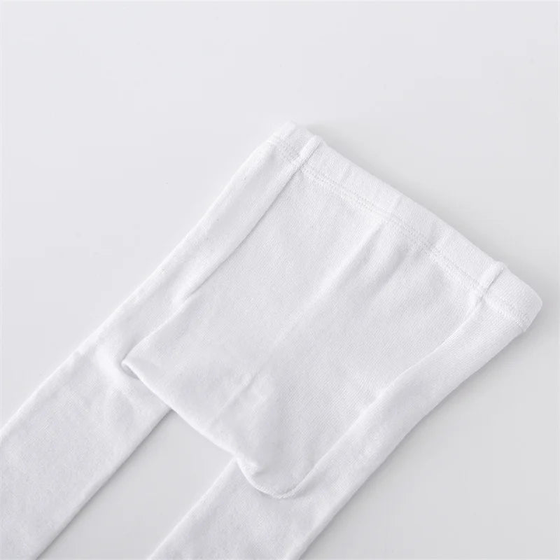 Baby Girl Cotton Knitted Tights Newborn & Toddler Pantyhose Casual White Black
