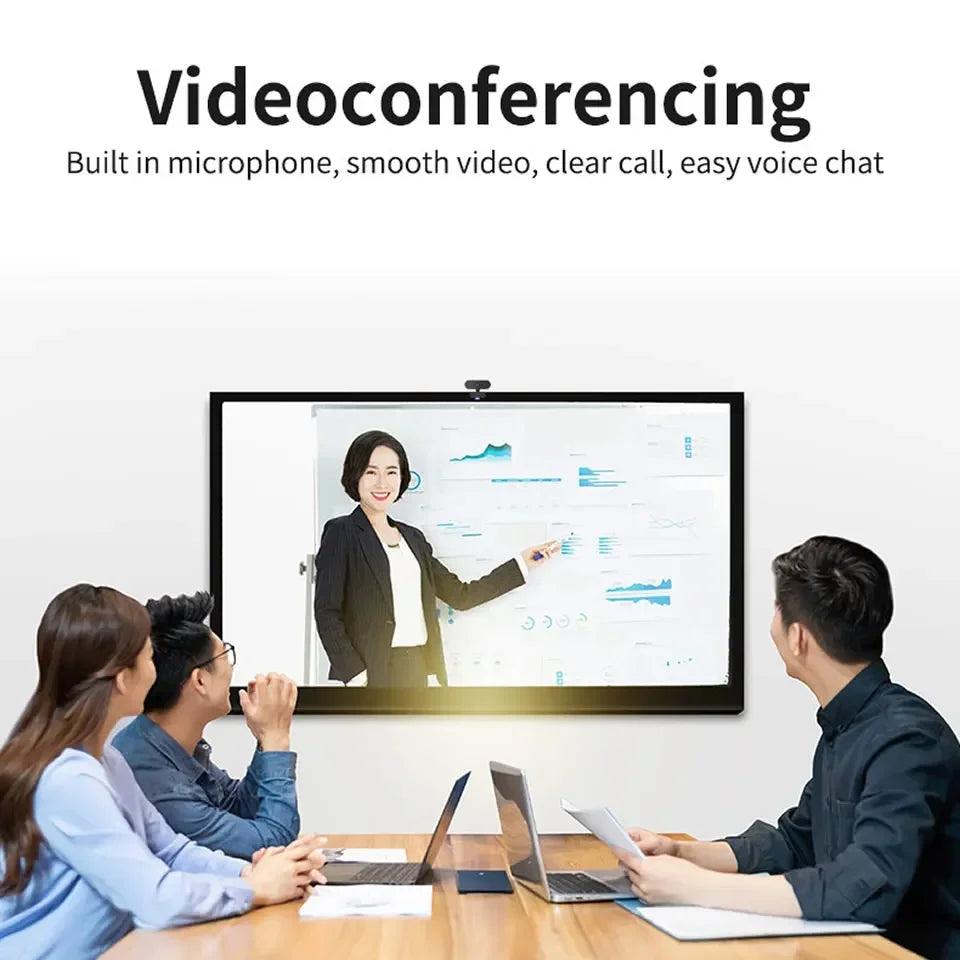 1080P HD USB Mini Webcam with Built-In Mic for Laptop & Desktop - 1920x1080 Video Calls