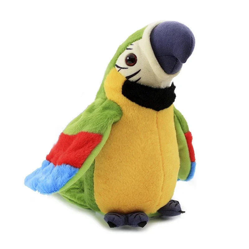 Talking Macaw Parrot Plush Toy – Record & Repeat Animated Talking Bird for Kids