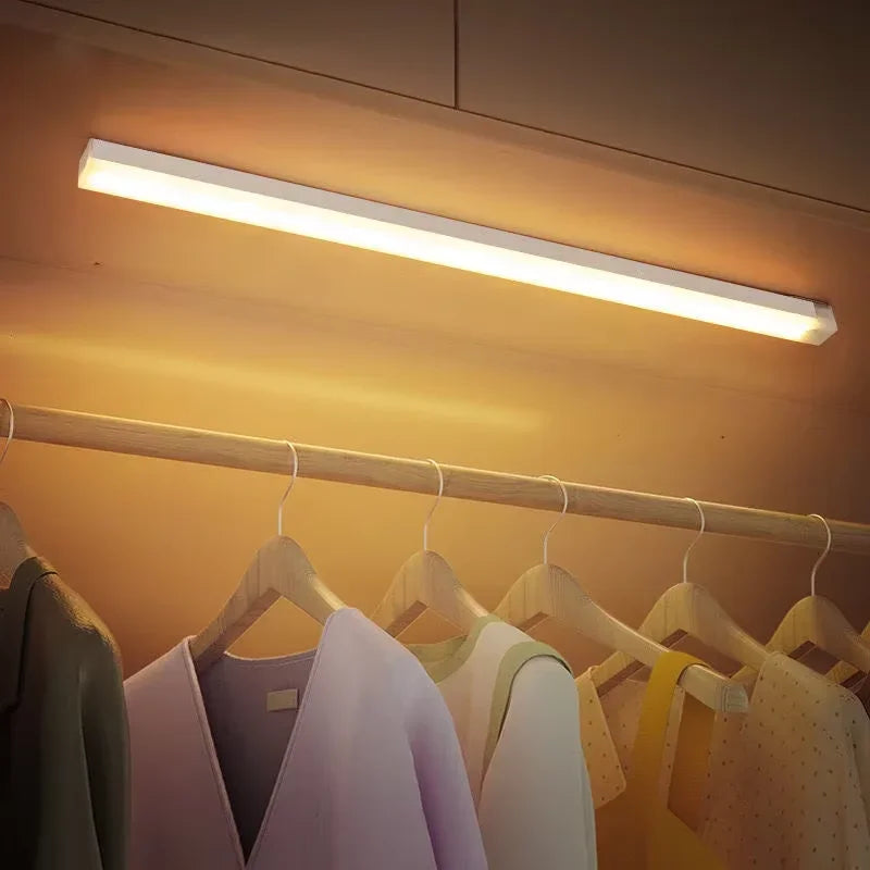 Rechargeable Motion Sensor LED Cabinet Light – Wireless Night Light for Wardrobe, Staircase & Kitchen