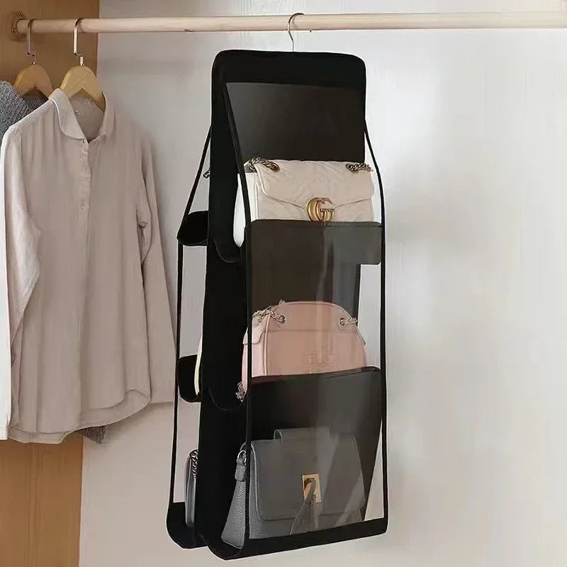 Hanging Bag Organizer 3/4-Layer Transparent Dust-Proof Storage, 36 x 110 cm (14.2 x 43.3 in) - 1-Pack