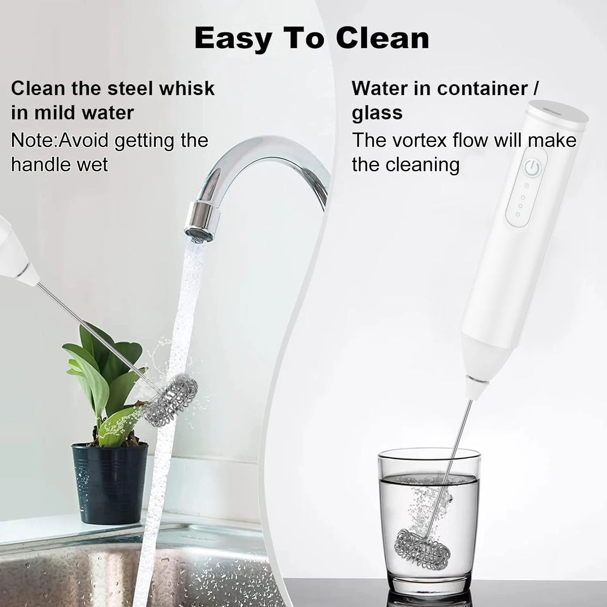 Mini USB Rechargeable Milk Frother – 3-Speed Handheld Coffee Foam Maker & Electric Whisk Mixer