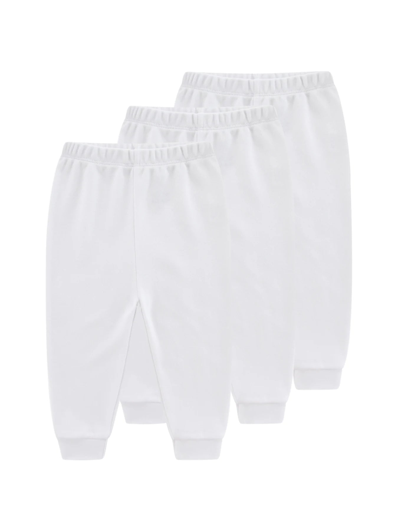 1/3-Pack All-Season 100% Cotton Baby Pants (0-12 Months) Soft Unisex Infant Trousers Elastic Waist Cartoon Print