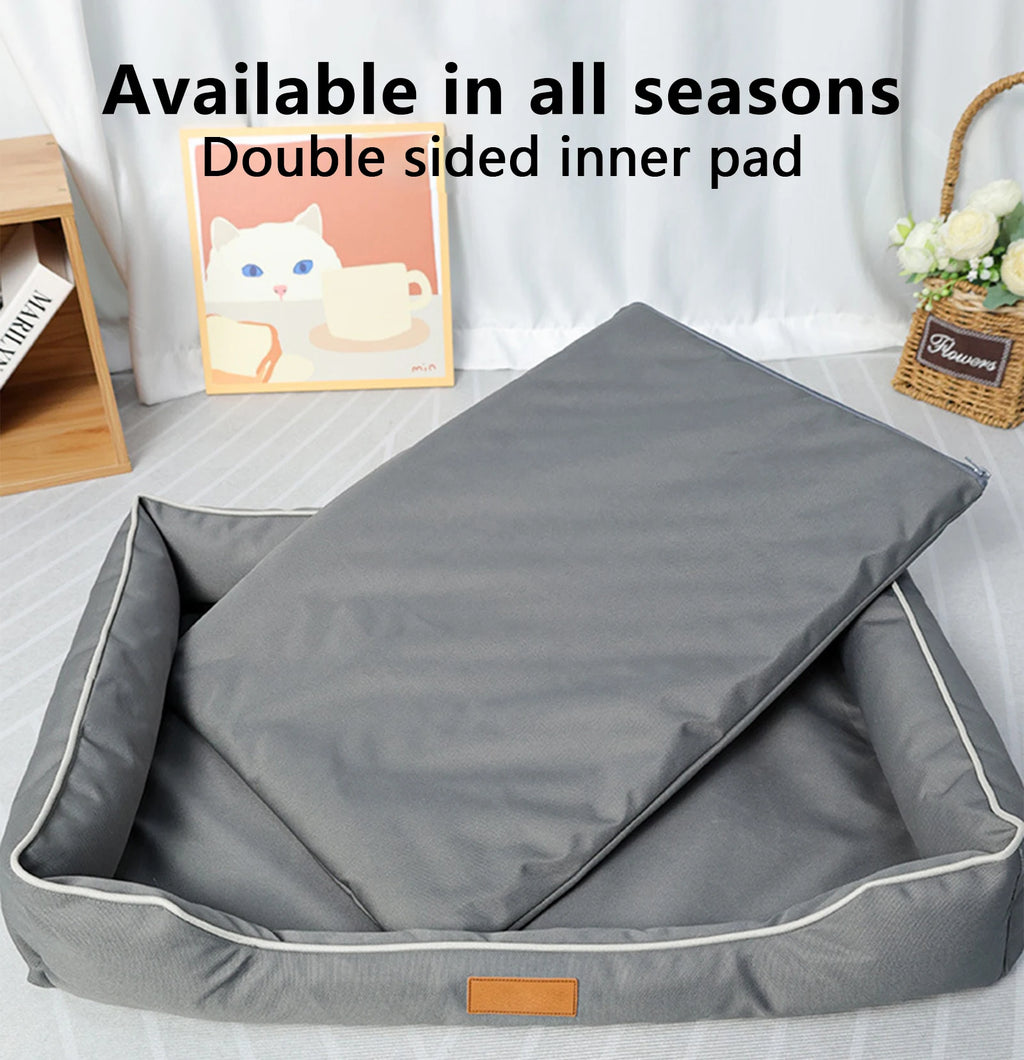 Removable Waterproof Dog Bed - 900D Oxford Bite-Resistant All-Season Pet Bed
