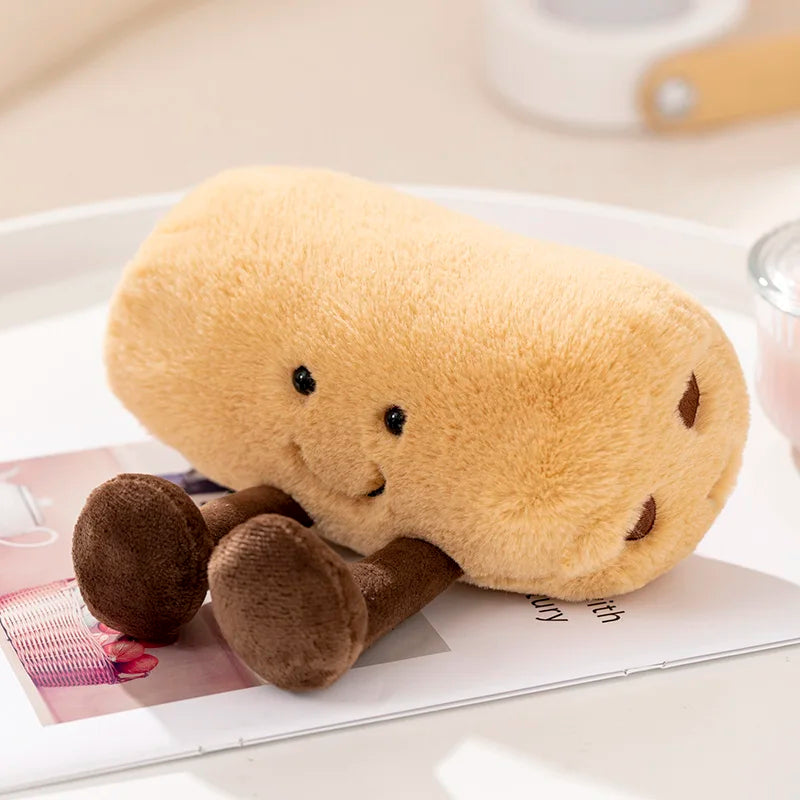 Cartoon Egg and Toast Plush Pillow Breakfast Stuffed Doll Cute Food Plush Gift