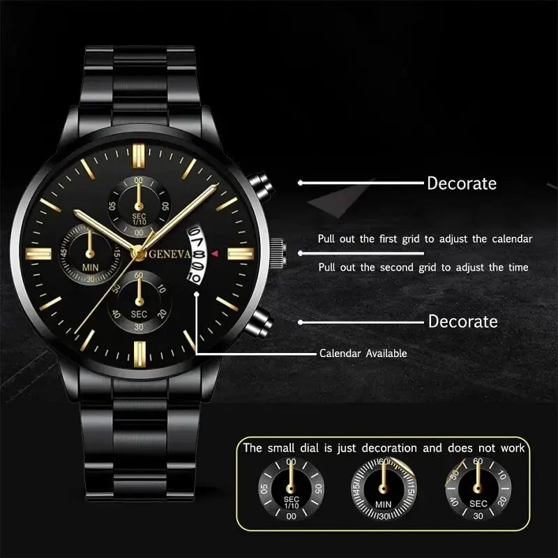 Women's Fashion Round Quartz Bracelet Watch - 41mm Numberless Dial, 220mm (8.66in) Band