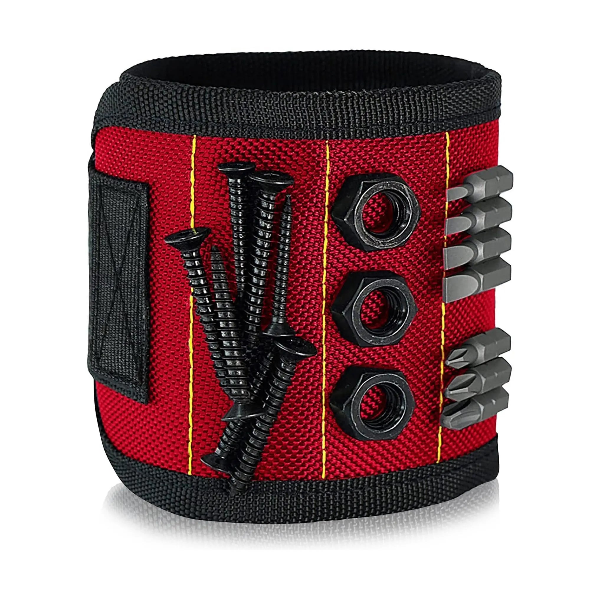 Magnetic Wristband Tool Holder for Screws Nails Drill Bits - Adjustable Magnetic Wrist Tool for Men and Women