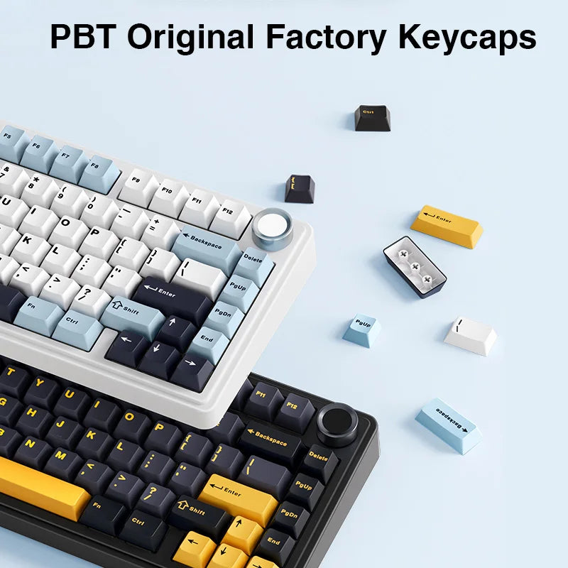 75% Hot-Swappable Mechanical Keyboard Wireless 2.4G Bluetooth USB-C Wired RGB Gasket Mount