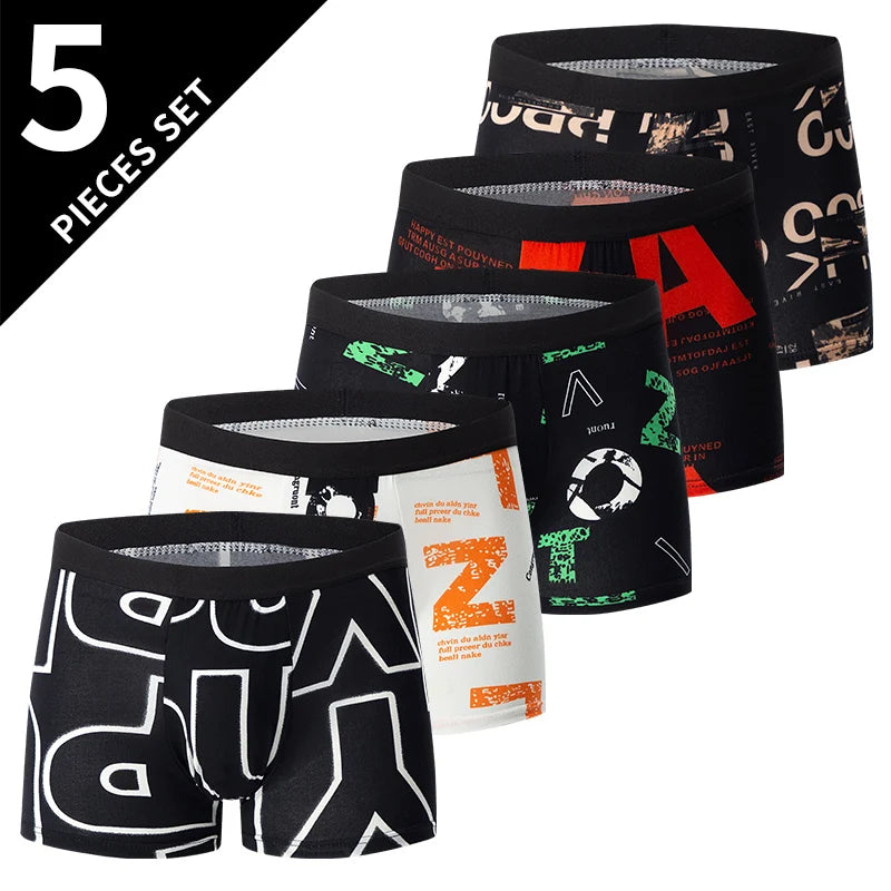 4/5-Pack Men's Printed Boyshort Swim Trunks – Comfortable Plus-Size Beach & Swim Shorts