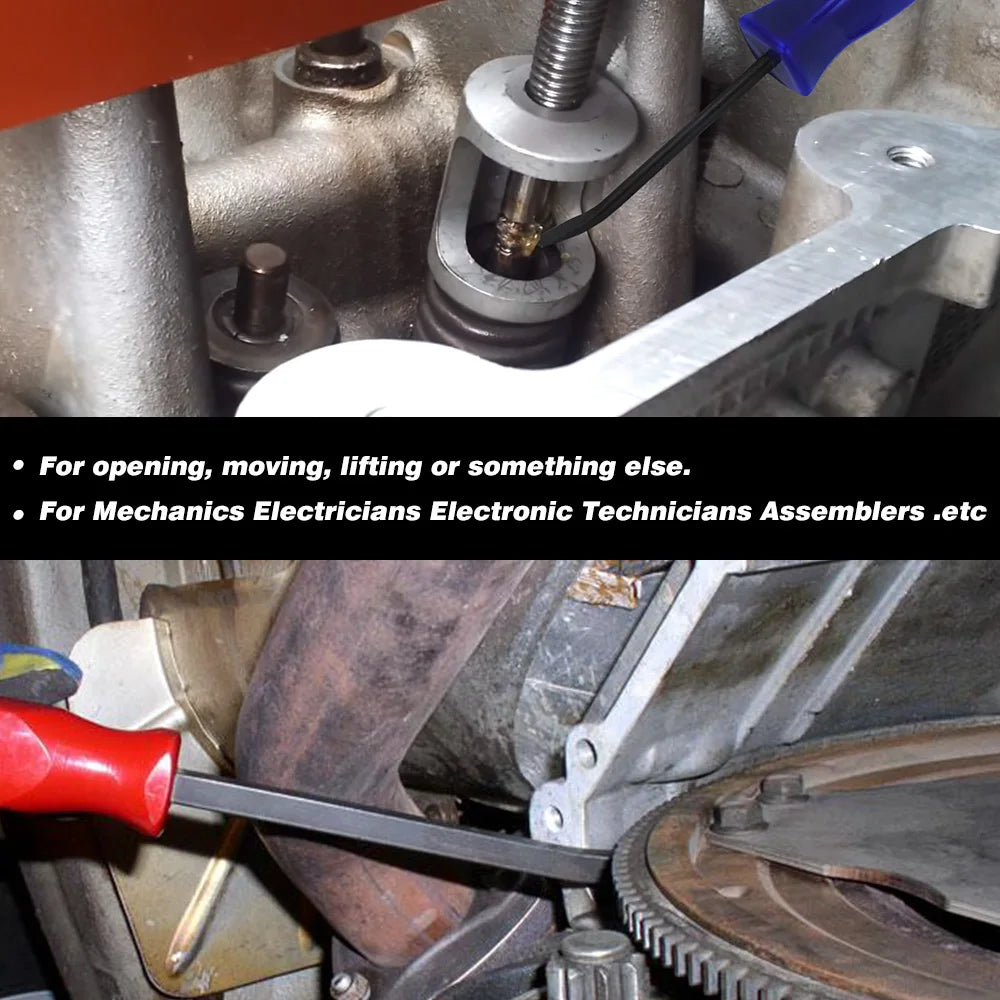 Pocket Pry Bar Short Angled 4-Sided Grip Car Repair Remover Hand Tool