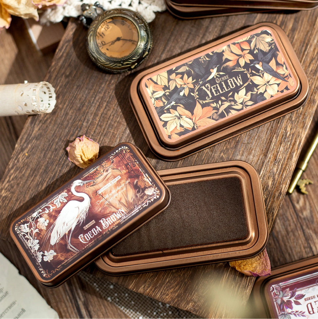 Retro Gothic Ink Pad for DIY Crafts & Scrapbooking – for Rubber and Wooden Stamps, Paper Stationery